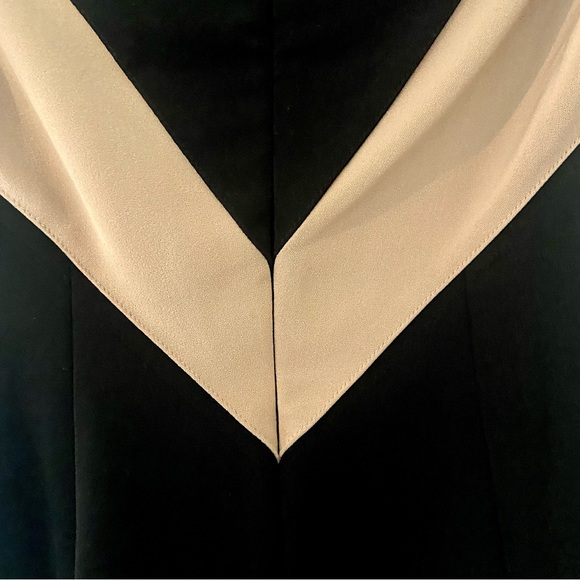 Anthropologie Black and Beige v-neck dress - Picture 5 of 5